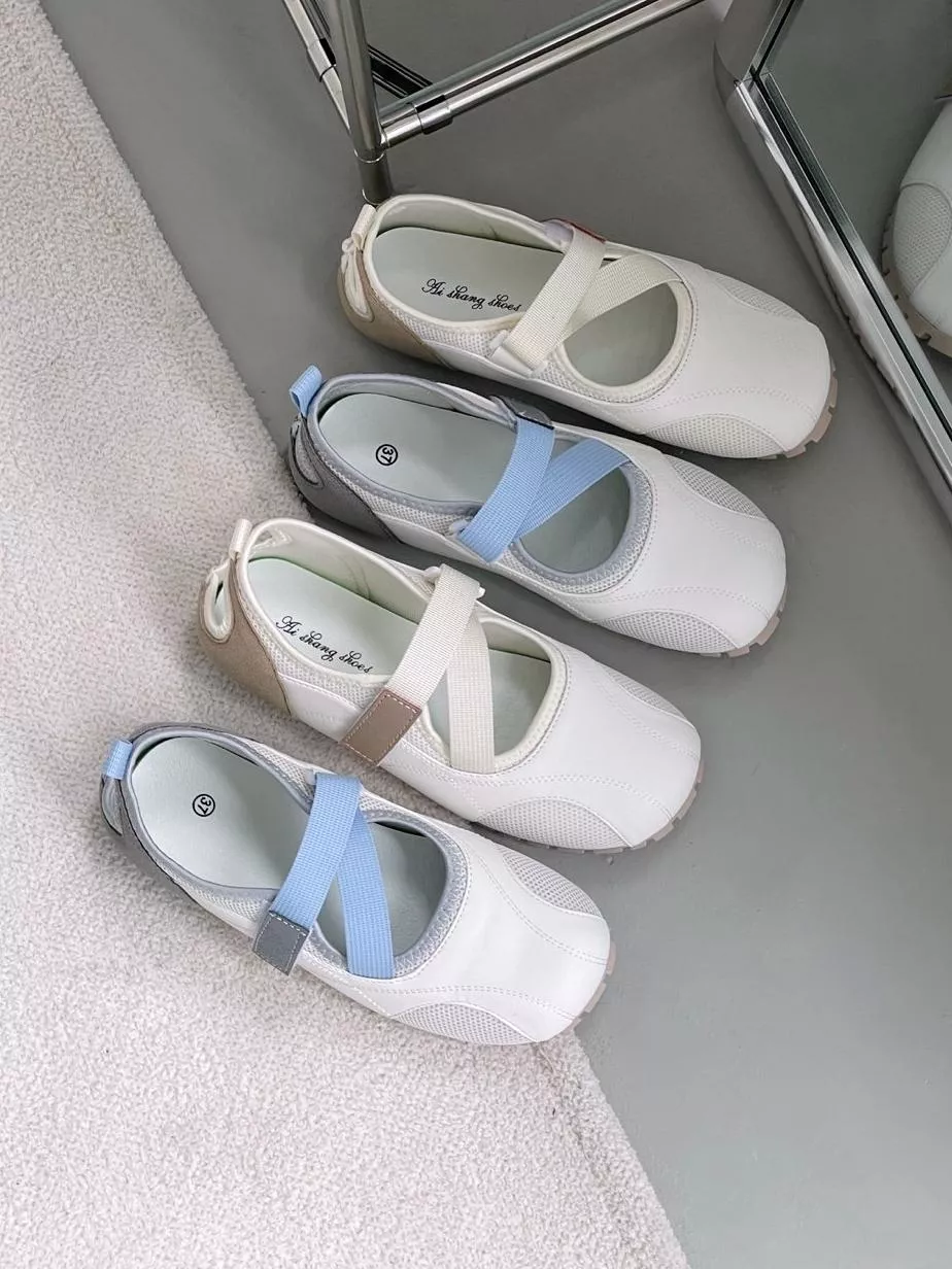 配色交叉鬆緊帶休閒鞋 #D5114