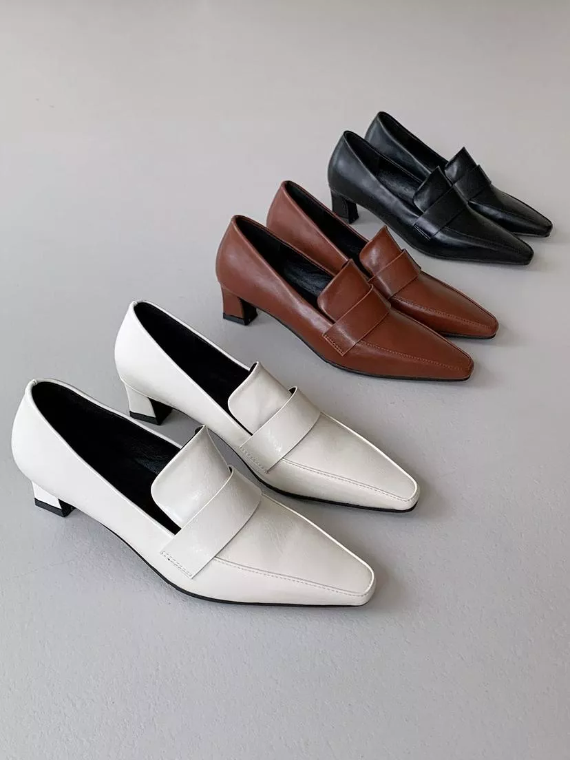 韓國空運🇰🇷【熱銷爆款】🔥 修身線條小貓跟樂福鞋 👞 韓系顯瘦通勤款 #2741