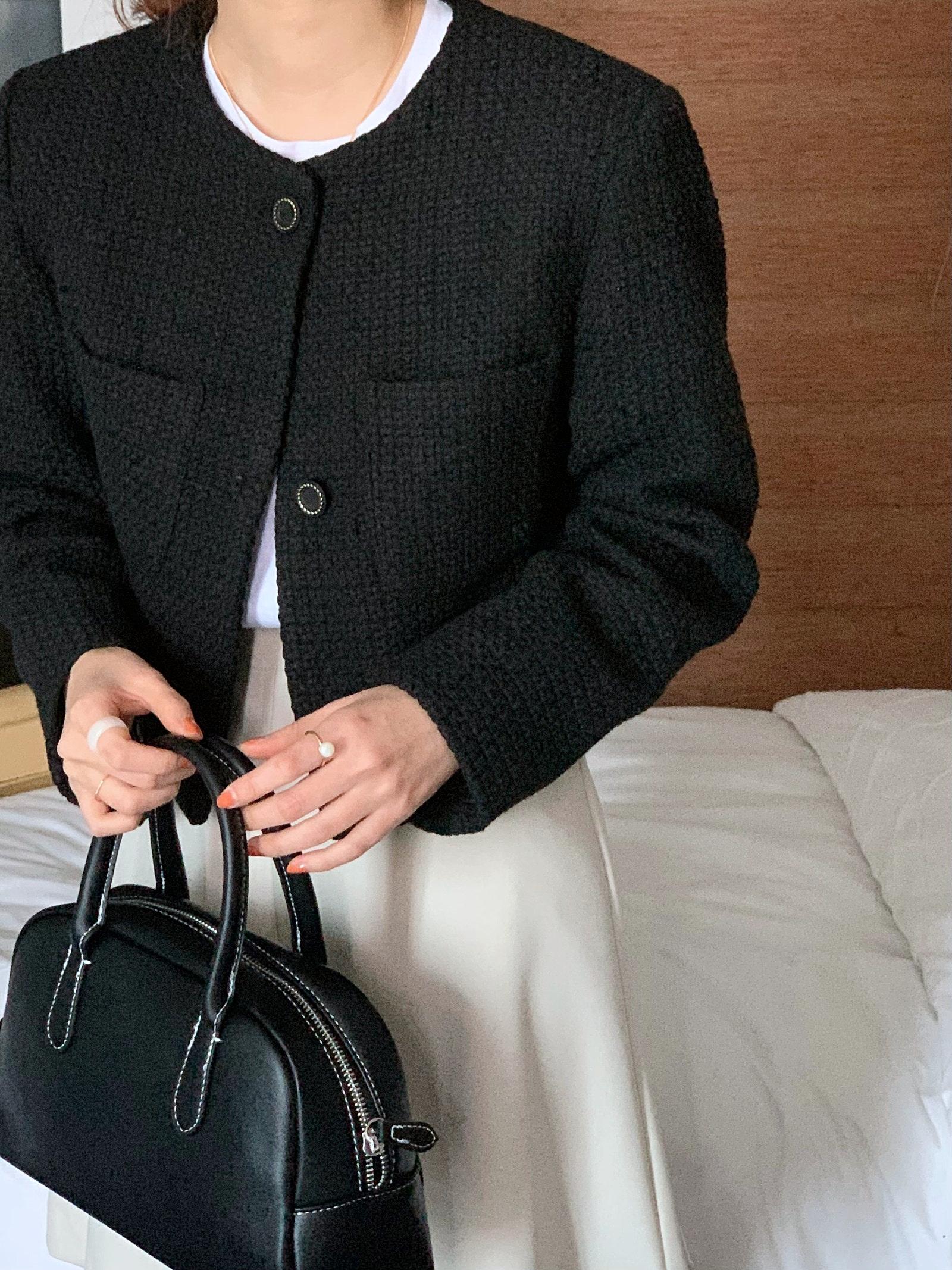 優雅雙口袋15%羊毛外套 #S94037667