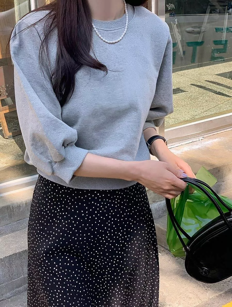 熱賣回歸♡ 可愛澎澎七分袖短版衛衣 #93857763