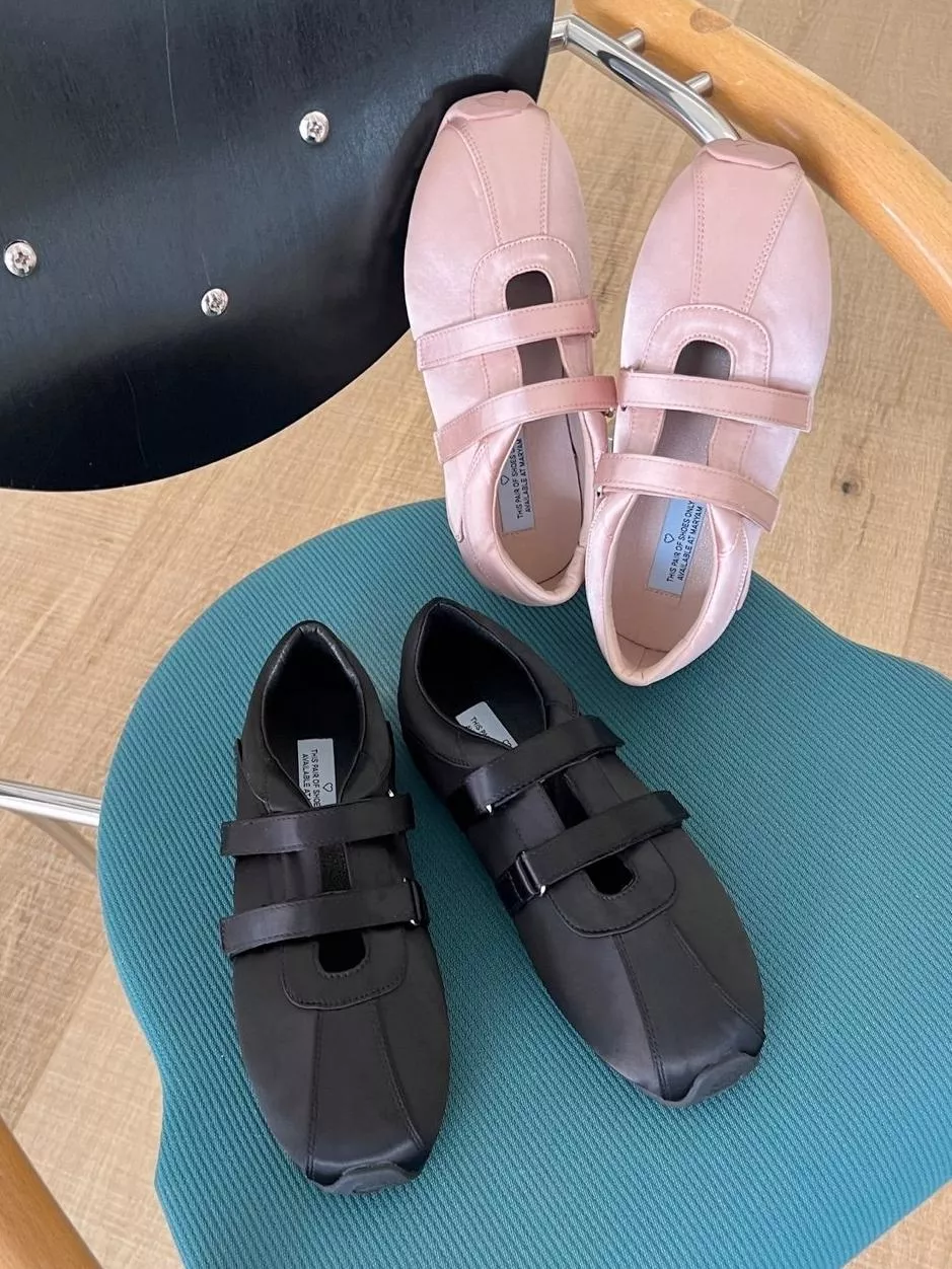 浪漫綢緞魔鬼氈休閒鞋 #6216