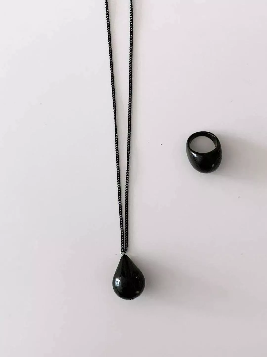 帥氣酷黑大水滴長項鍊 #N081/2412186