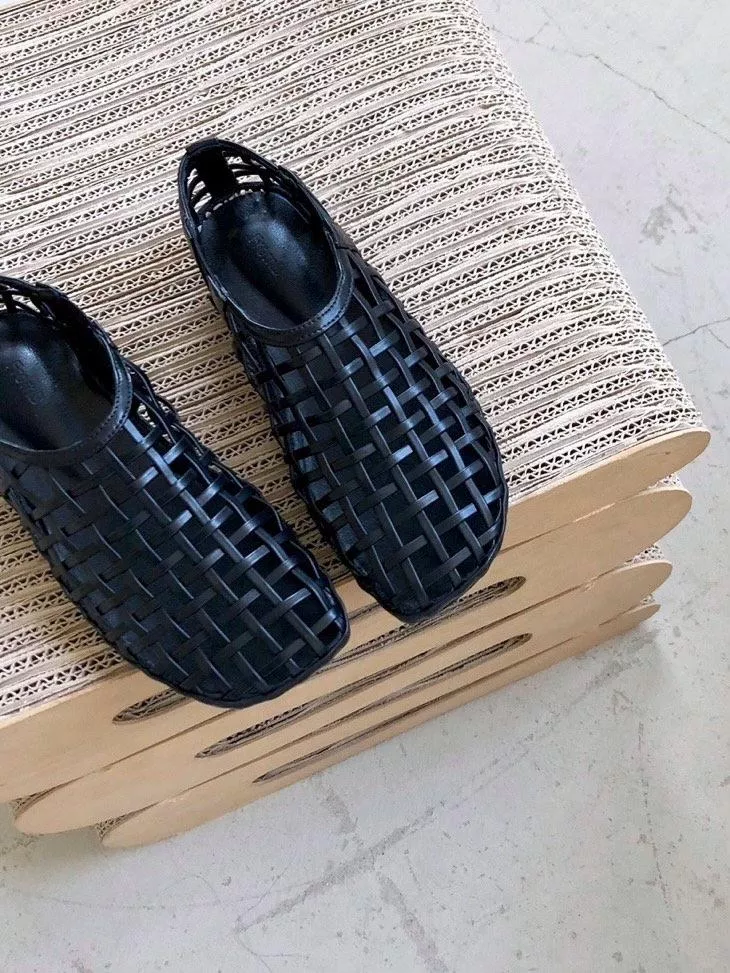 透膚網格平底鞋 #501