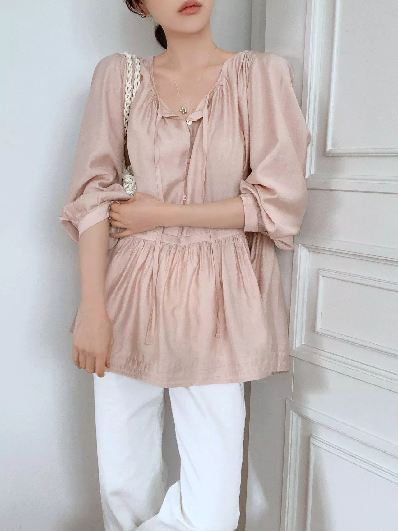 格洛尼收腰裙擺式短洋裝 #97745032