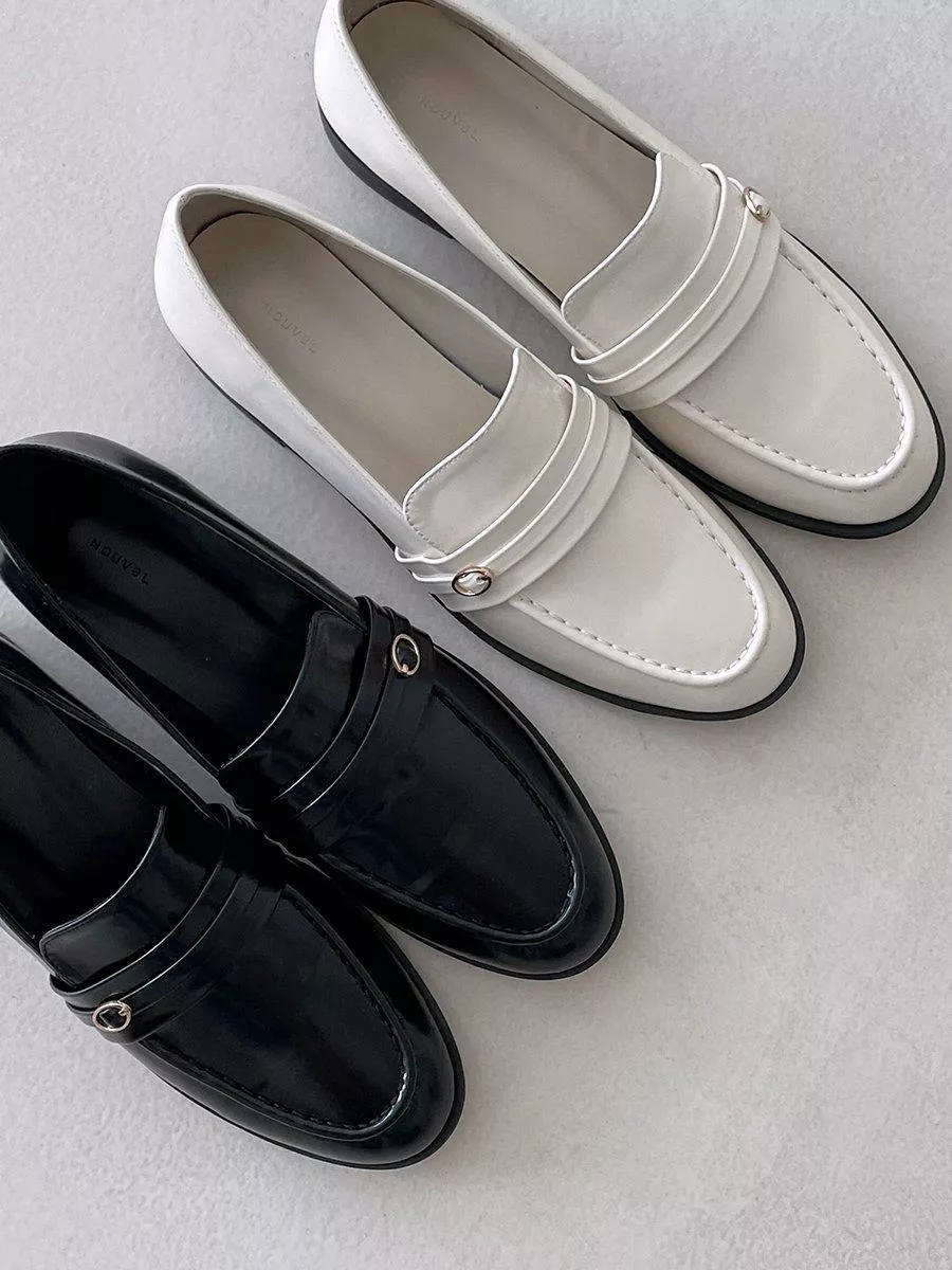 金屬環裝飾樂福鞋 #7803