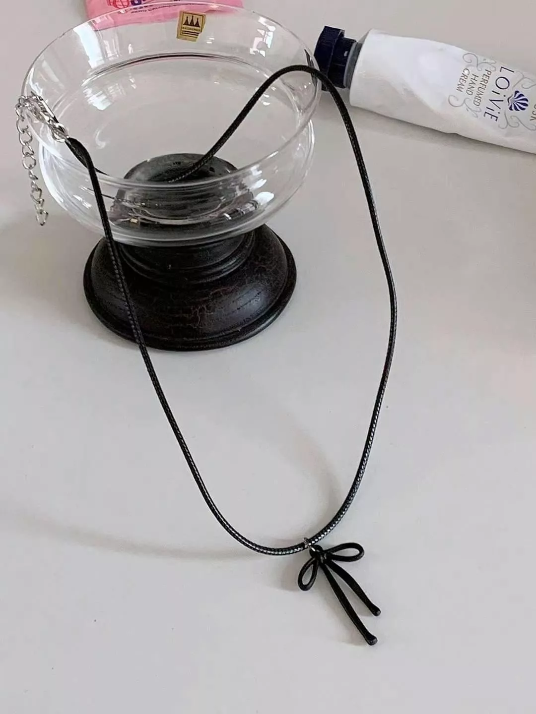 緞帶尼龍黑色項鍊 #N062