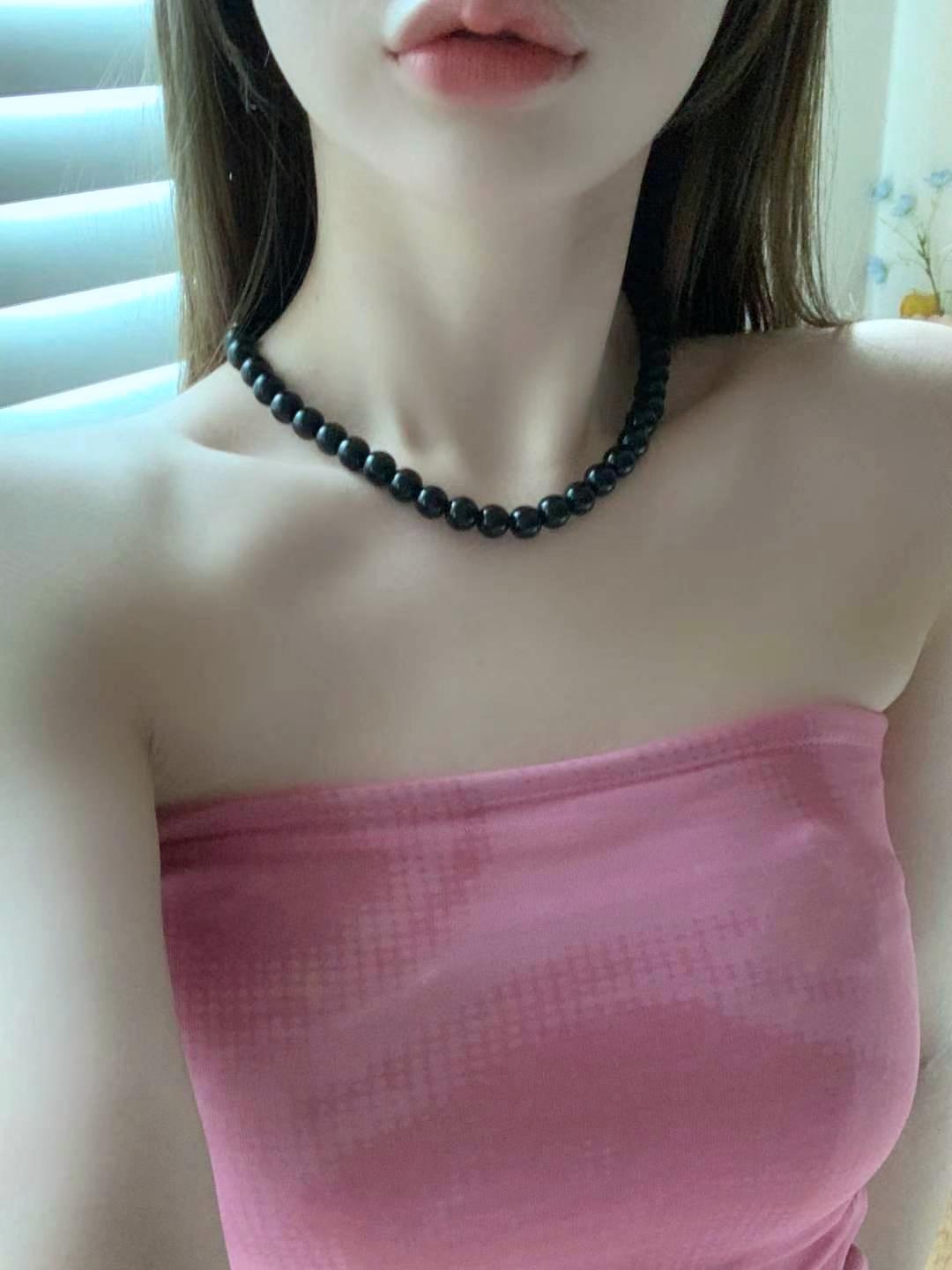 黑色串珠項鍊 #N036