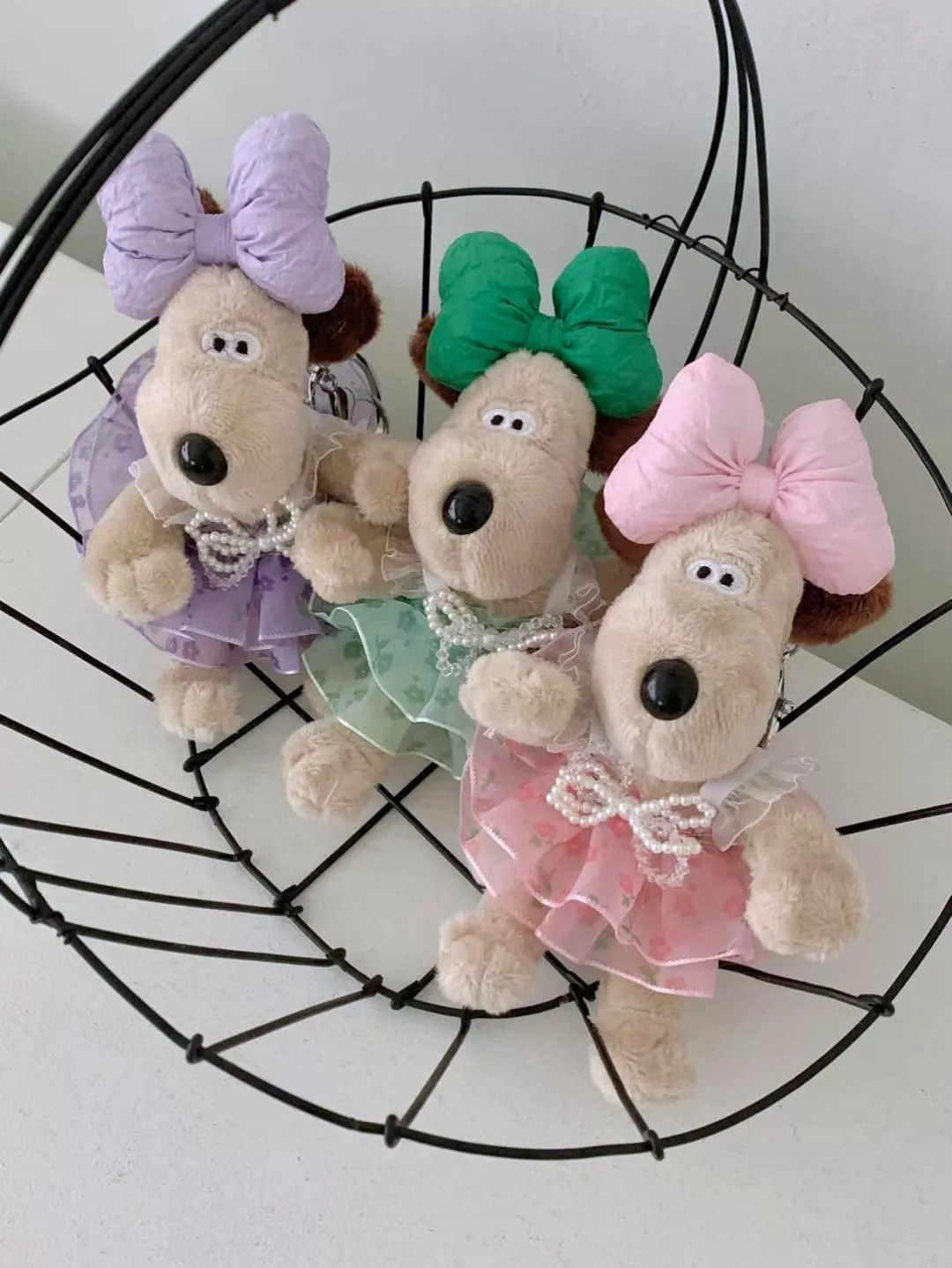 春天纱裙掌門狗吊飾 #T241