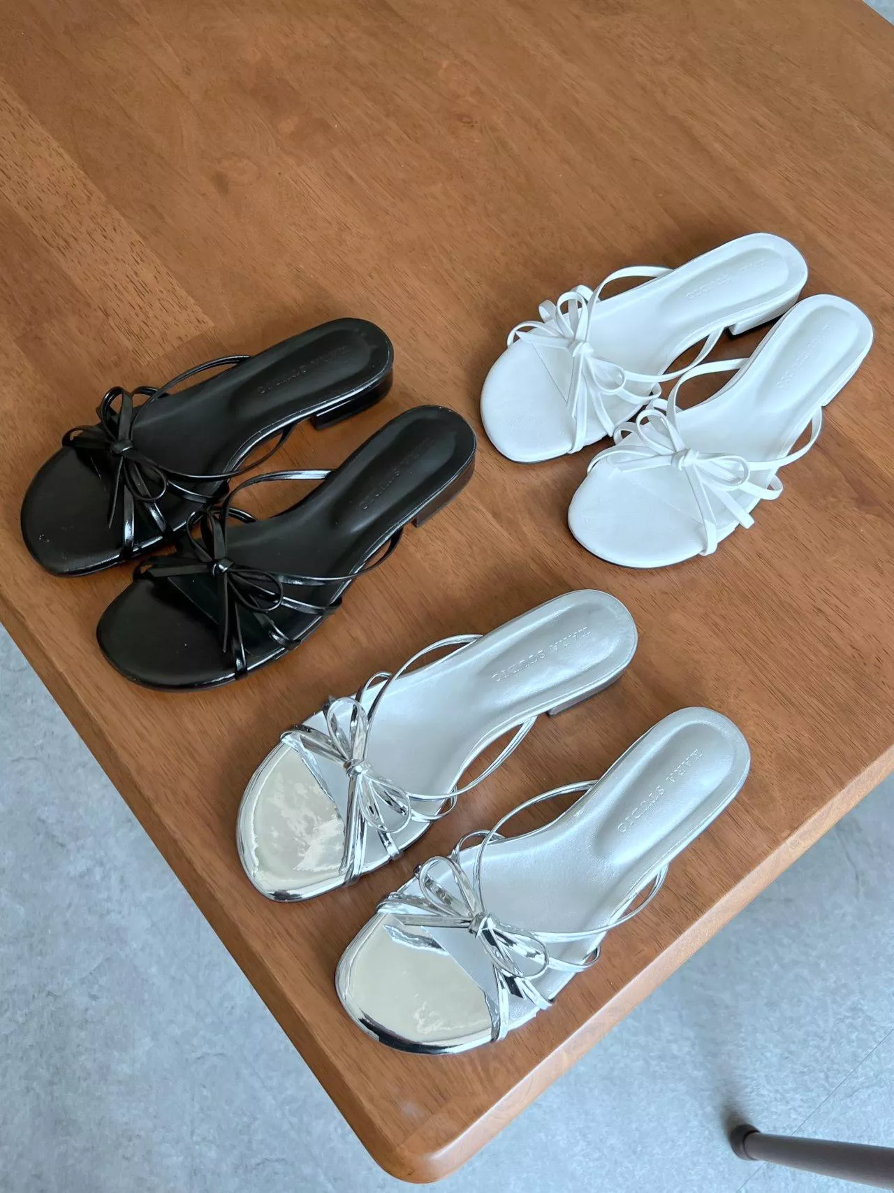 蝴蝶結細帶拖鞋 #5466