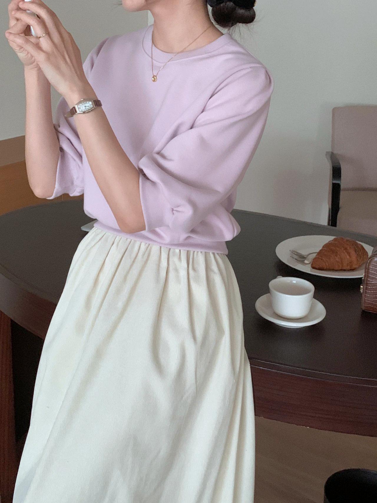 熱賣回歸♡ 可愛澎澎七分袖短版衛衣 #93857763