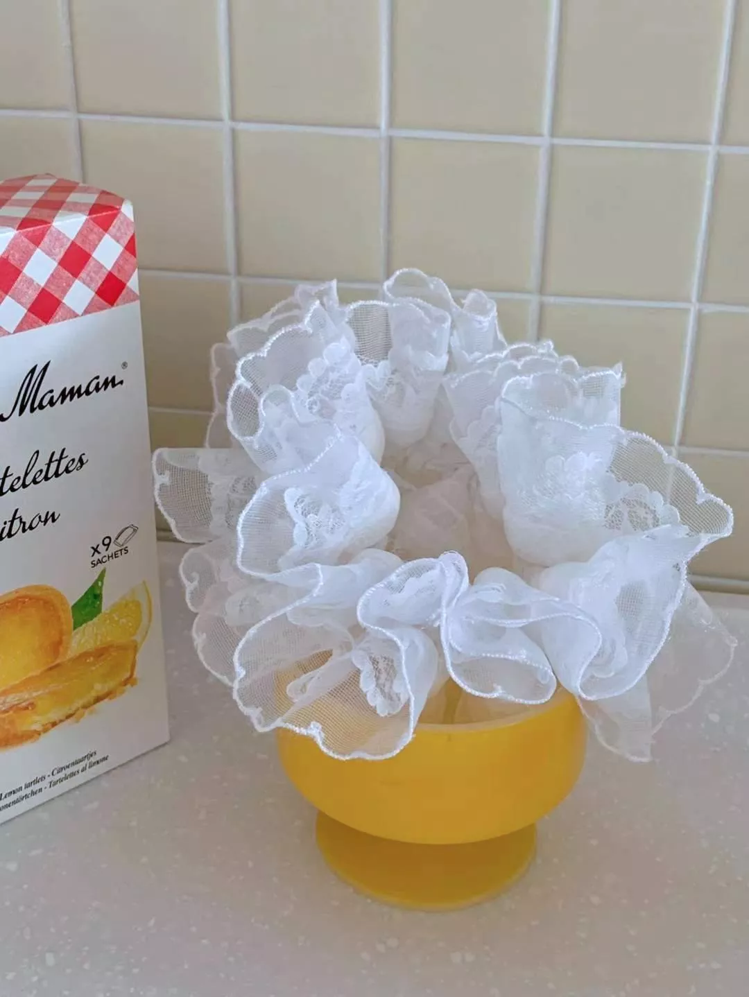 重工蕾絲大腸髮圈 #H779