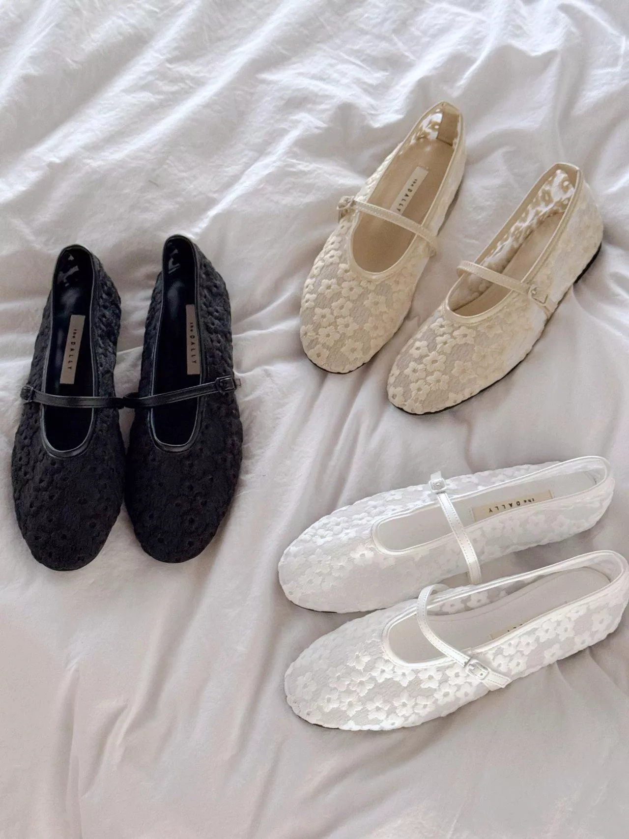 滿版小花朵透膚瑪麗珍鞋 #5265