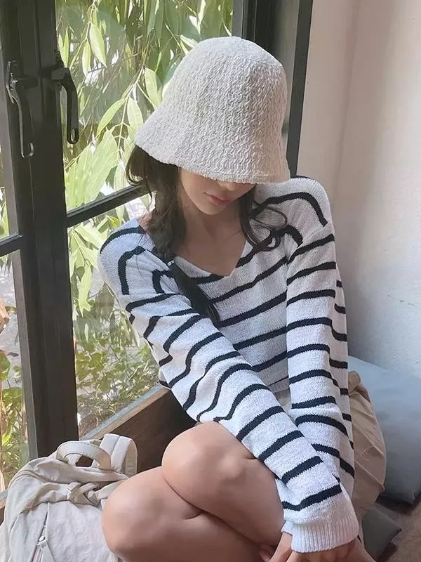 編織顆粒紋路漁夫帽 #98007877