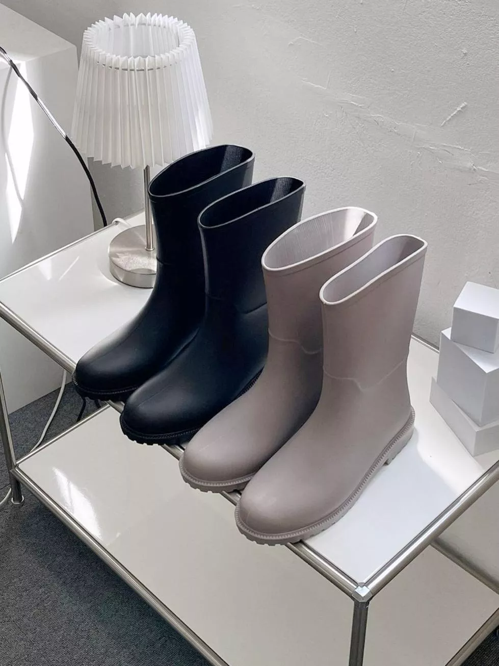 基本款素色短筒雨靴 #406