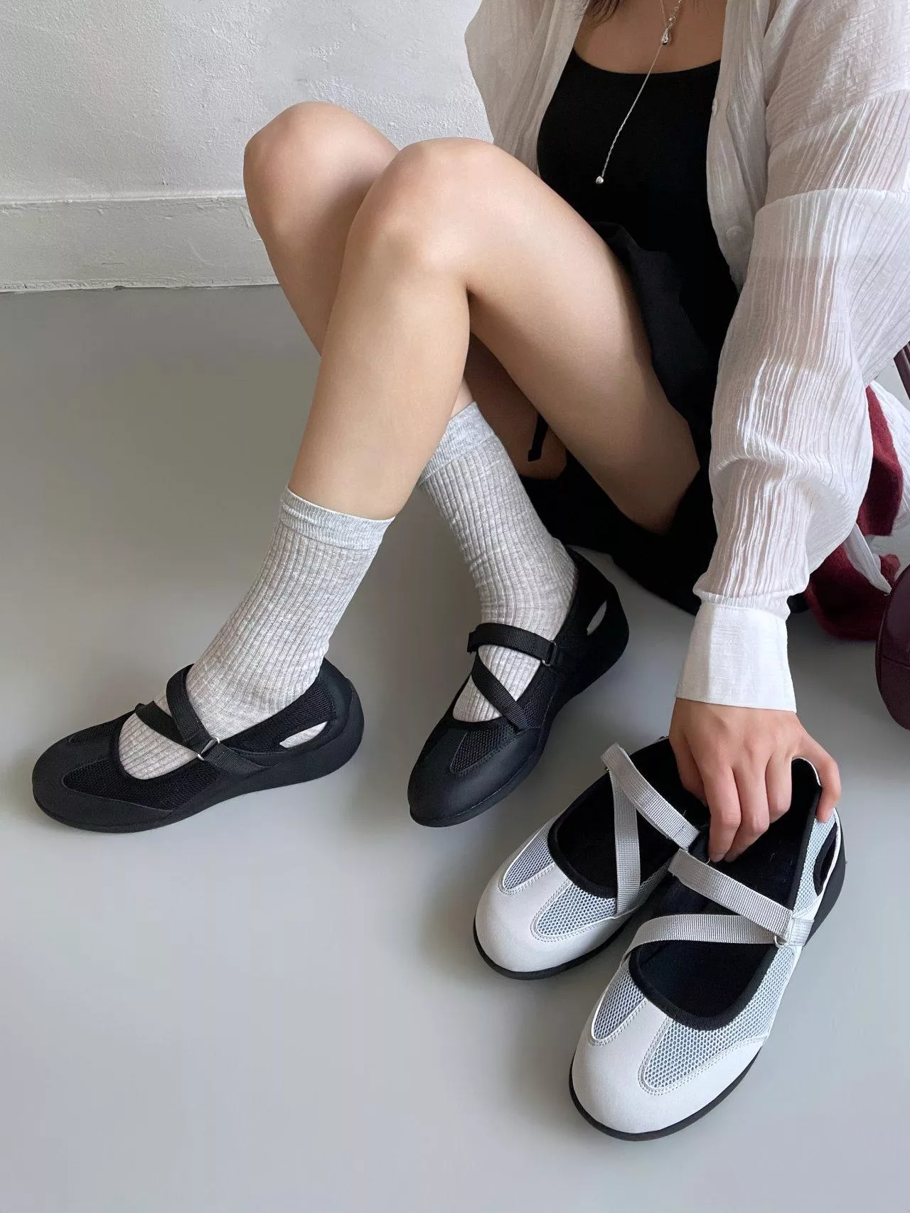 魔鬼氈交叉帶內增高瑪莉珍休閒鞋 #137