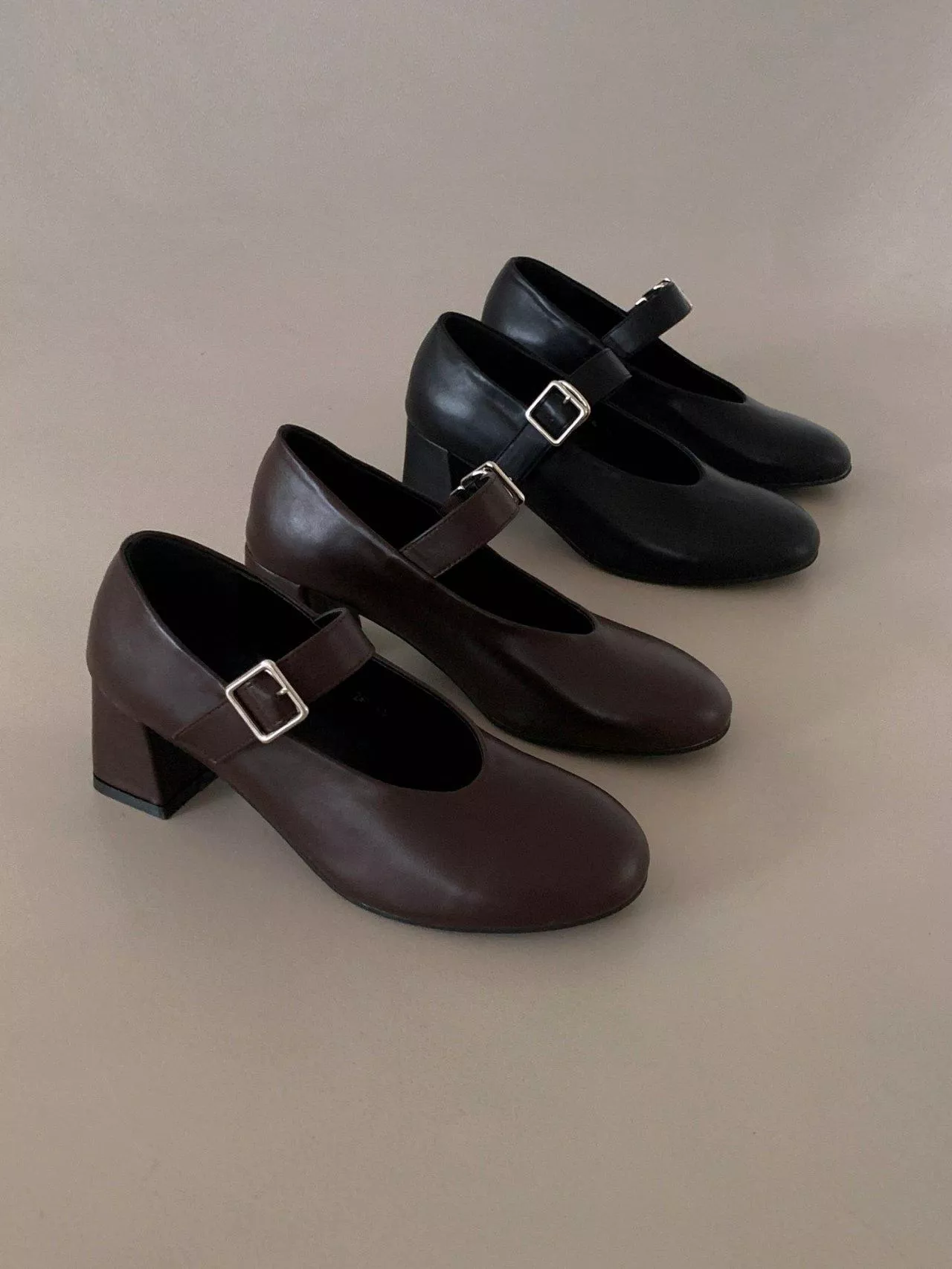 淺口中跟瑪莉珍鞋 #1442