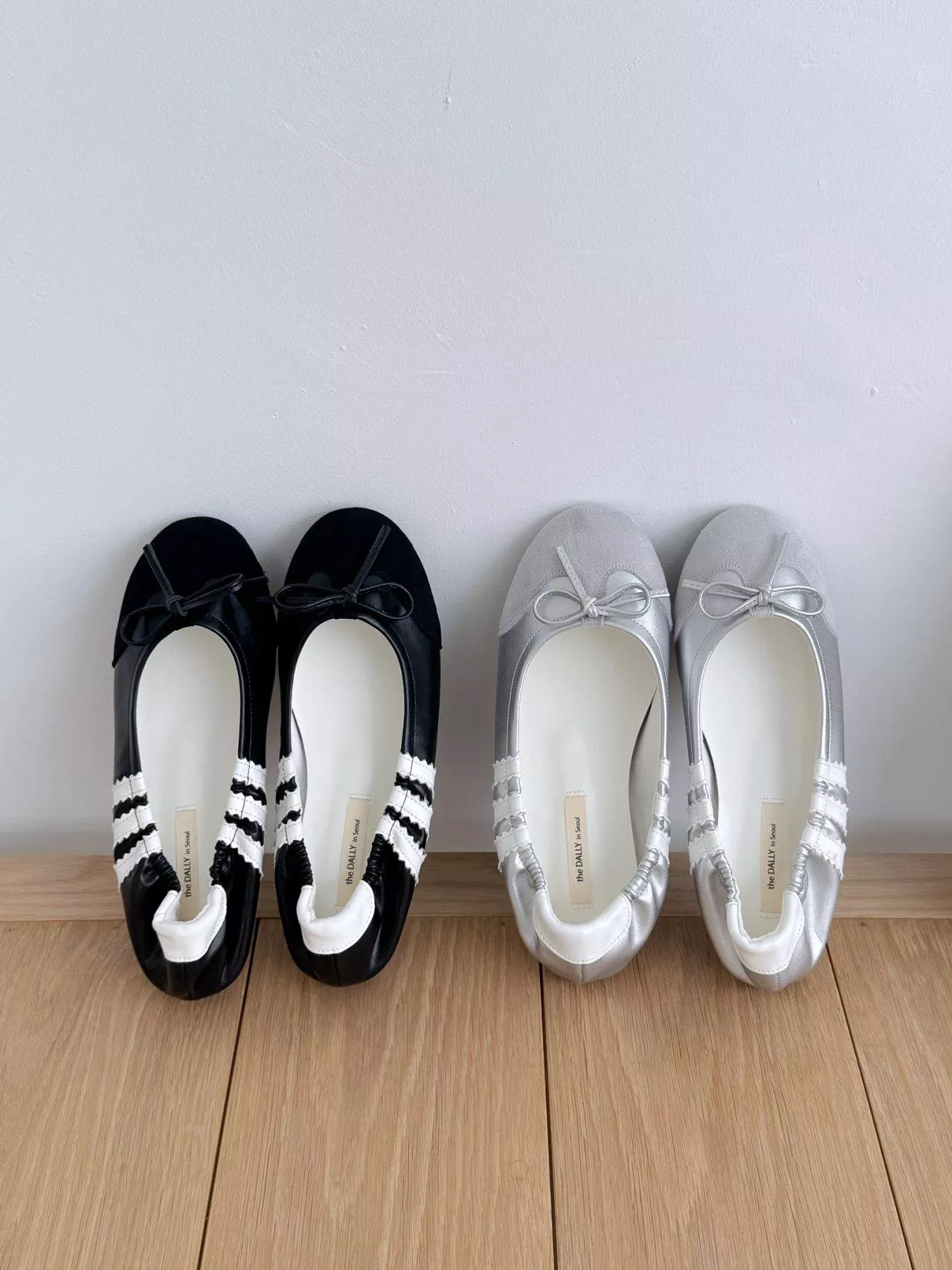 休閒感線條蝴蝶結平底鞋 #8384