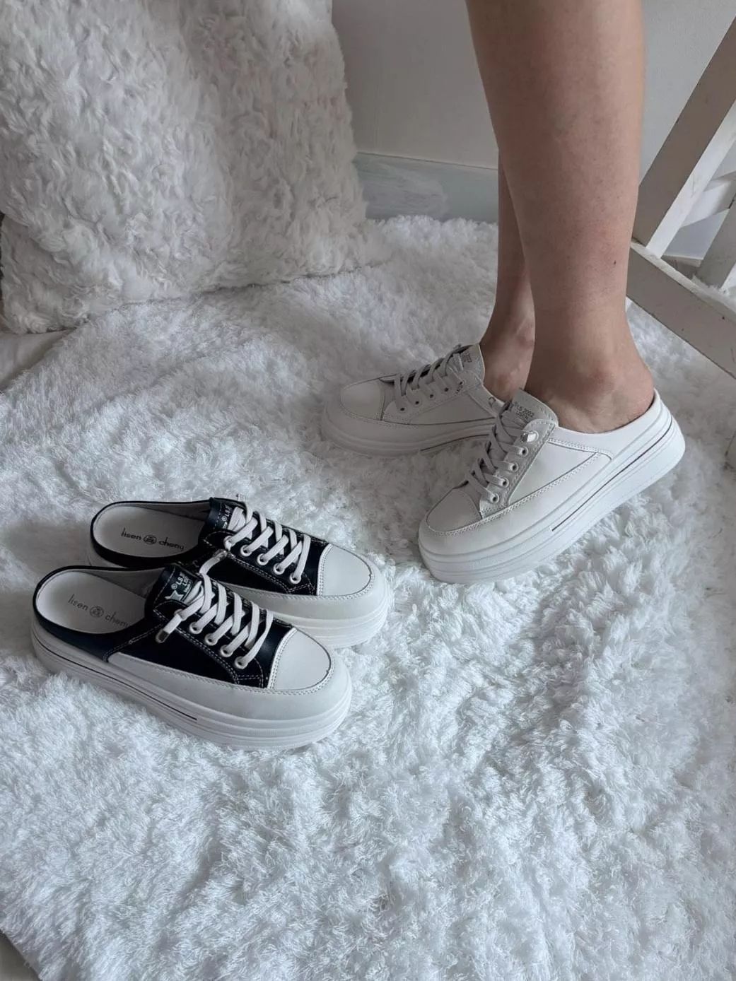 免綁帶休閒厚底穆勒鞋 #2592