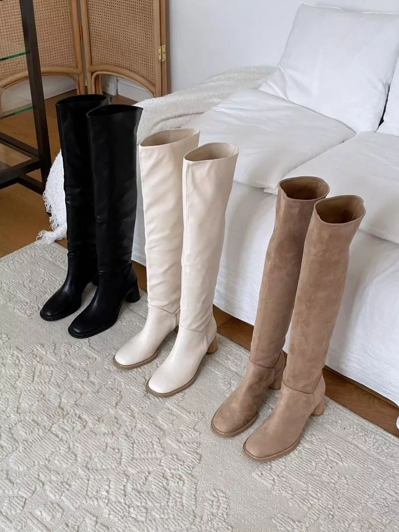 2way修身過膝長靴｜三段高度隨心調整✨騎士風百搭必備款 #33101