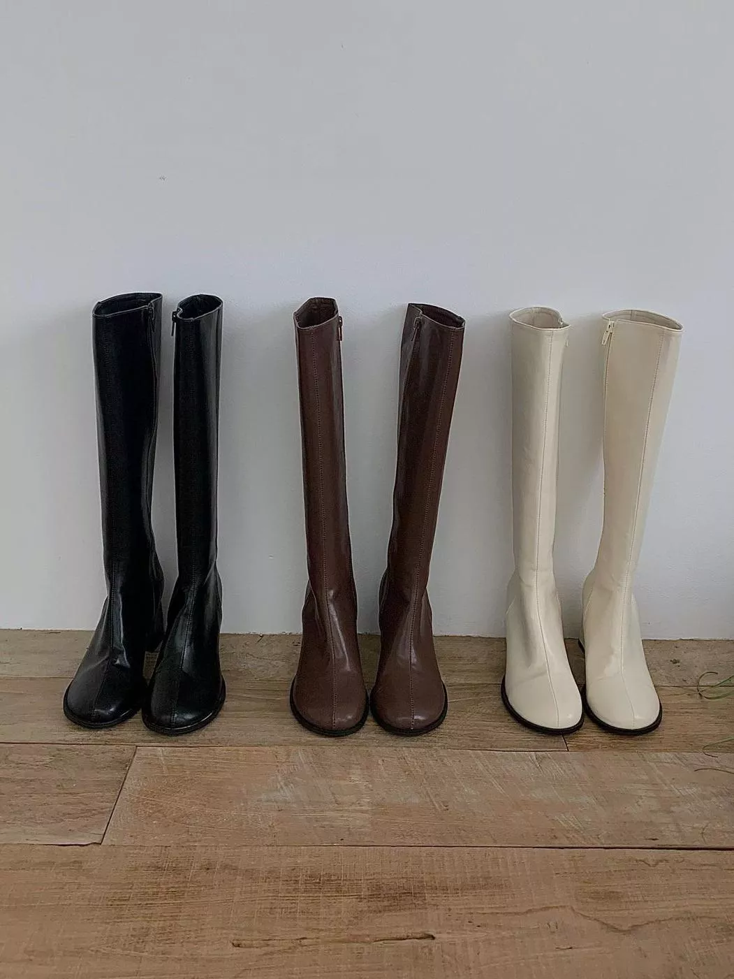 韓國空運🇰🇷｜✨圓頭長靴 中跟長筒靴👢 日常舒適百搭 修腿顯瘦 #260