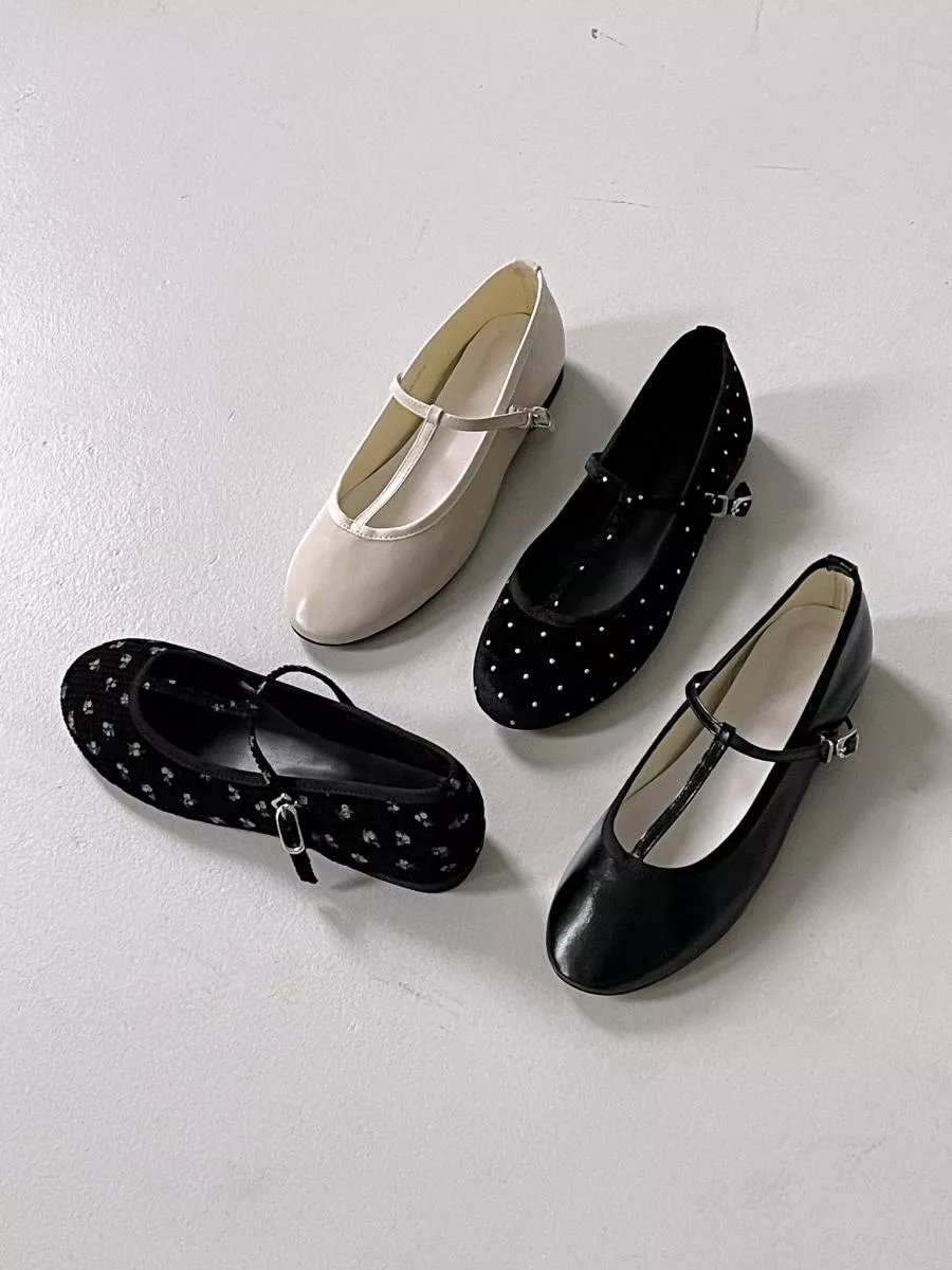 韓國空運🇰🇷｜🌸韓系少女感 圓頭瑪莉珍平底鞋👡 百搭可愛單鞋 日常上班休閒 #283