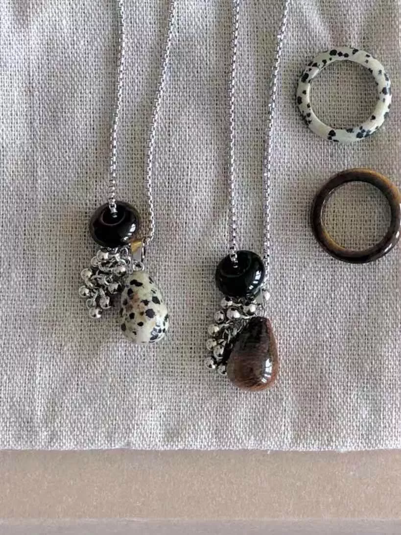 韓國空運🇰🇷｜ 天然原石】🌙韓系極簡風長鍊條項鍊 抗敏合金長項鍊 百搭氣質首飾 串珠 #187N