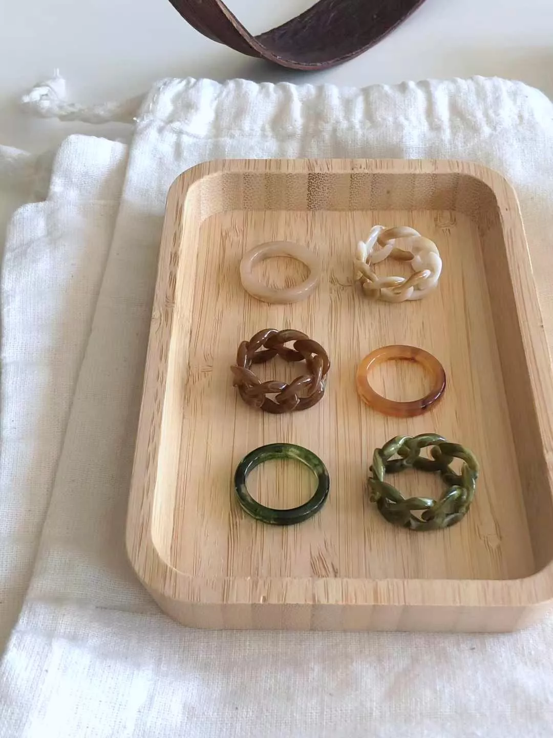 韓國空運🇰🇷｜ 💍圓形鍊條戒指套組2入｜百搭氣質戒指 層次感手飾 #221R