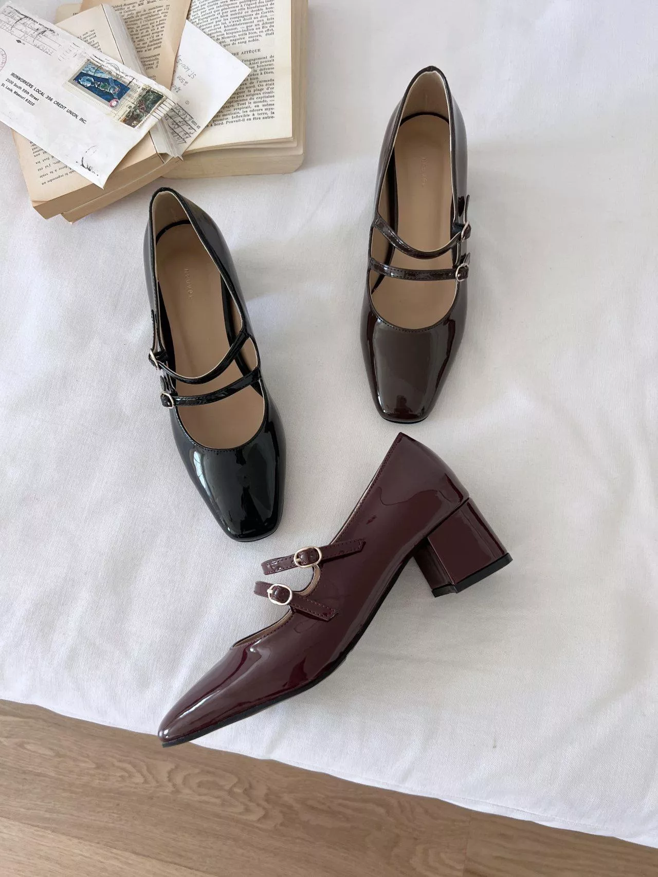 韓國空運🇰🇷｜女神專屬✨ 雙帶設計 漆皮高跟鞋 約會/上班百搭款 7cm #7908