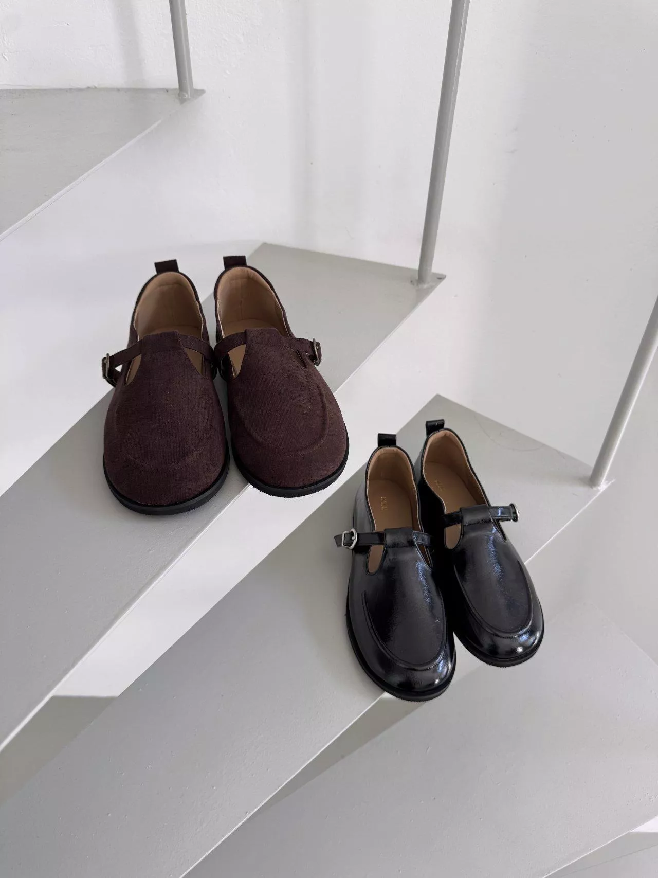 韓國空運🇰🇷｜牛皮麂皮T字帶平底鞋 👡 舒適不咬腳 瑪莉珍 樂福款 #31213