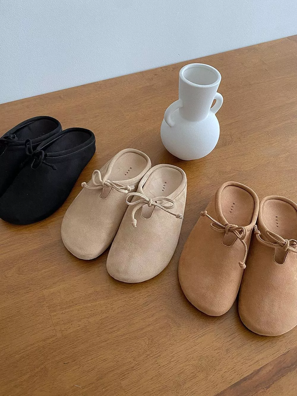 韓國空運🇰🇷｜【慵懶可愛】🐻麂皮拖鞋｜可愛毛絨感室外室內懶人鞋 穆勒拖鞋 #5253