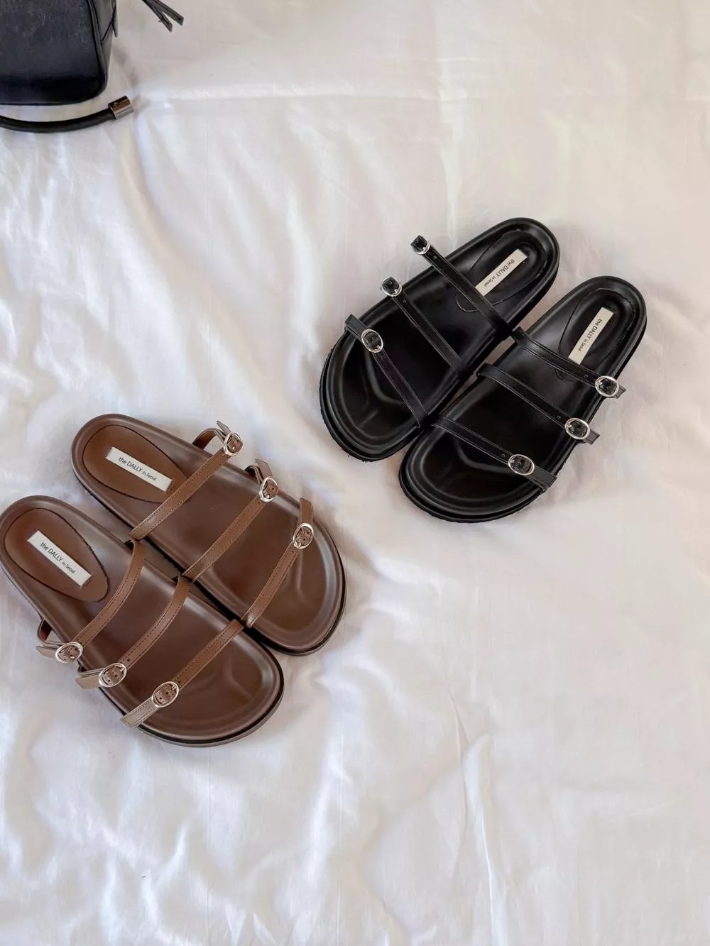 韓國空運🇰🇷｜🌞 夏季三扣帶厚底拖鞋 👡 防滑休閒涼鞋 百搭三條帶涼拖鞋 #8392