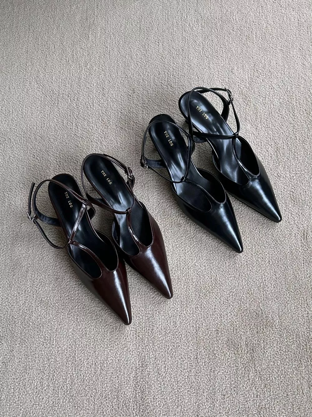 韓國空運🇰🇷｜【優雅百搭】💎 T字帶尖頭低跟鞋 👠 5cm舒適細跟 氣質必備 #4907