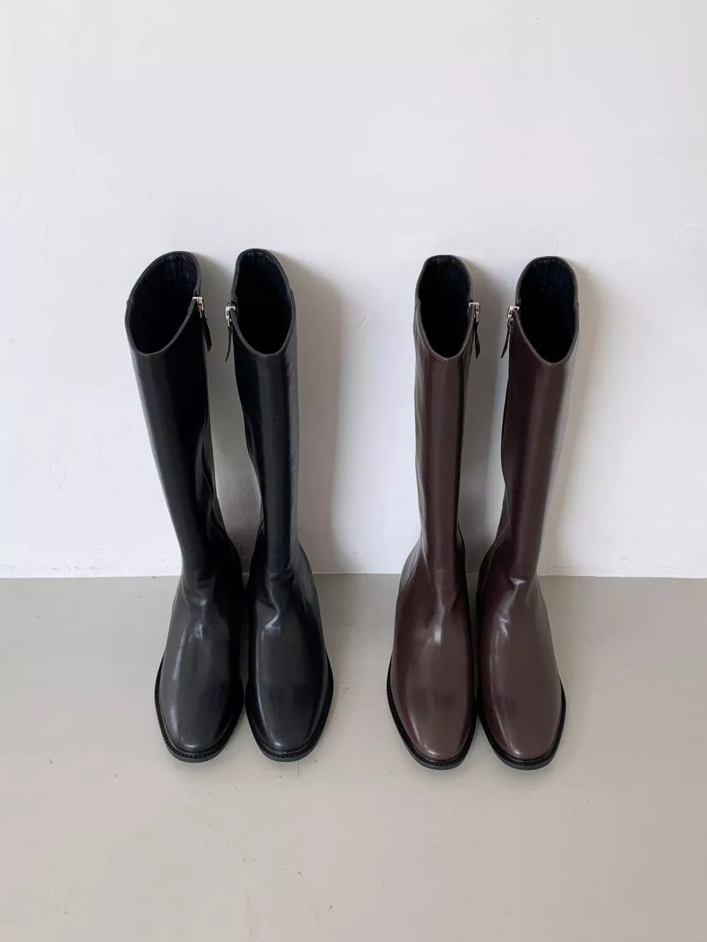 韓國空運🇰🇷｜【質感特價】👢 修飾腿型方頭長靴 ✨ 高質感Slim Fit必收款 #1028