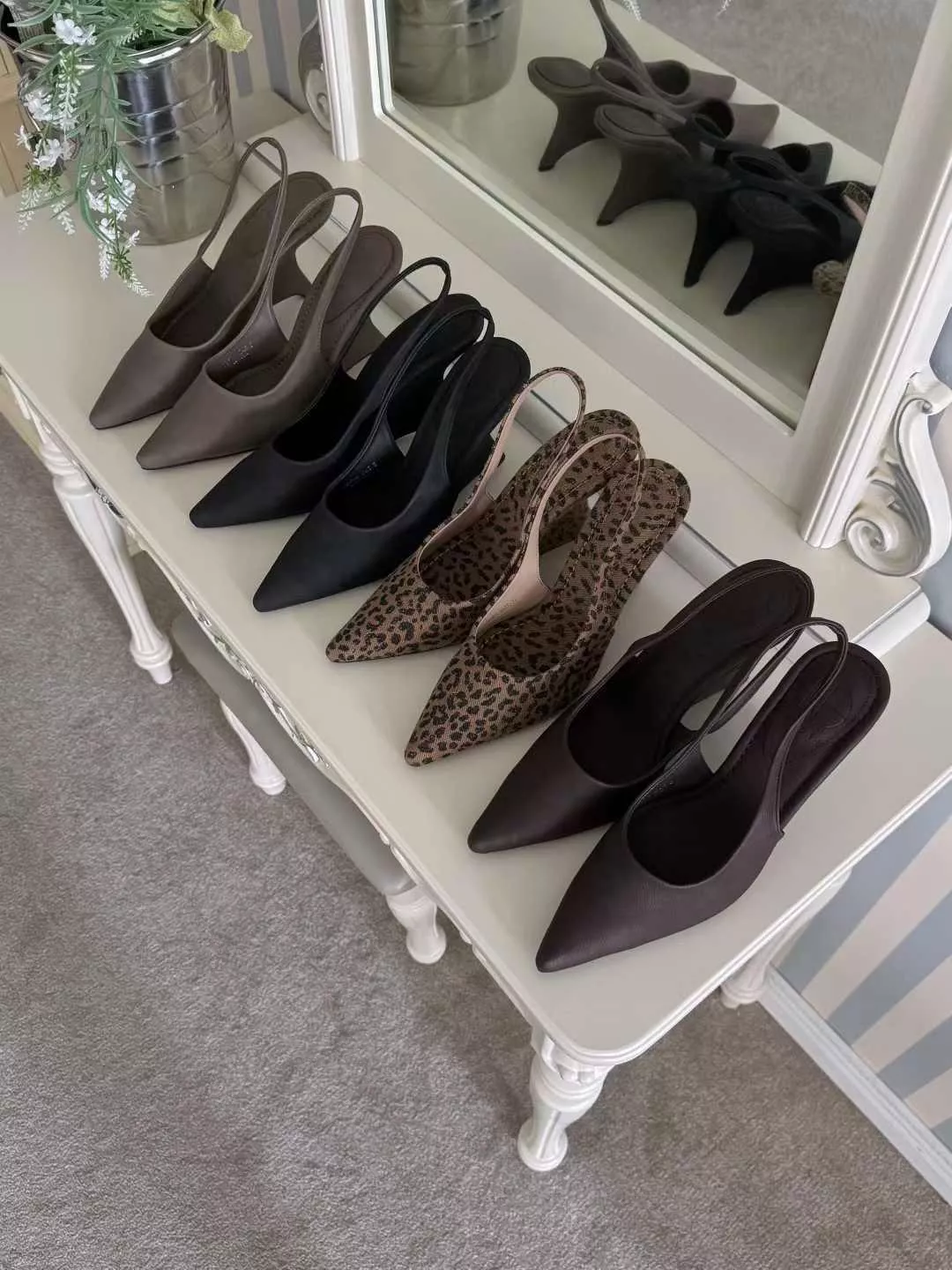 韓國空運🇰🇷｜【氣場女王】🔥 豹紋尖頭高跟鞋 👠 10cm性感細跟 時尚百搭通勤鞋 #9545