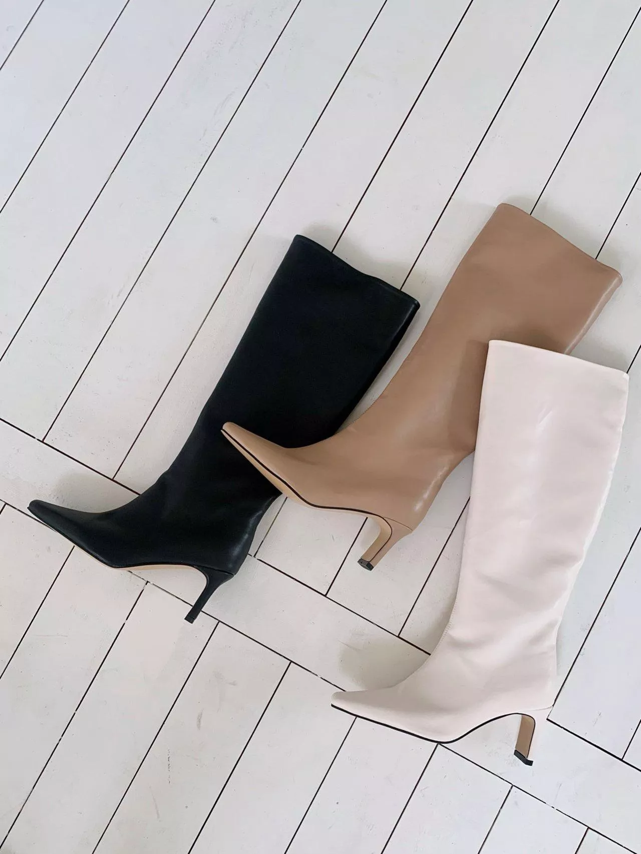 韓國空運🇰🇷｜【修腿顯瘦】🔥 軟質尖頭長靴 👢 中跟舒適 顯高顯瘦百搭款 #2070