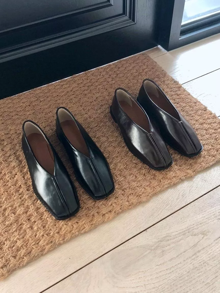 韓國空運🇰🇷｜【人氣熱銷】💼 經典平底樂福鞋 👞 黑棕兩色 四季百搭必收款 #7814