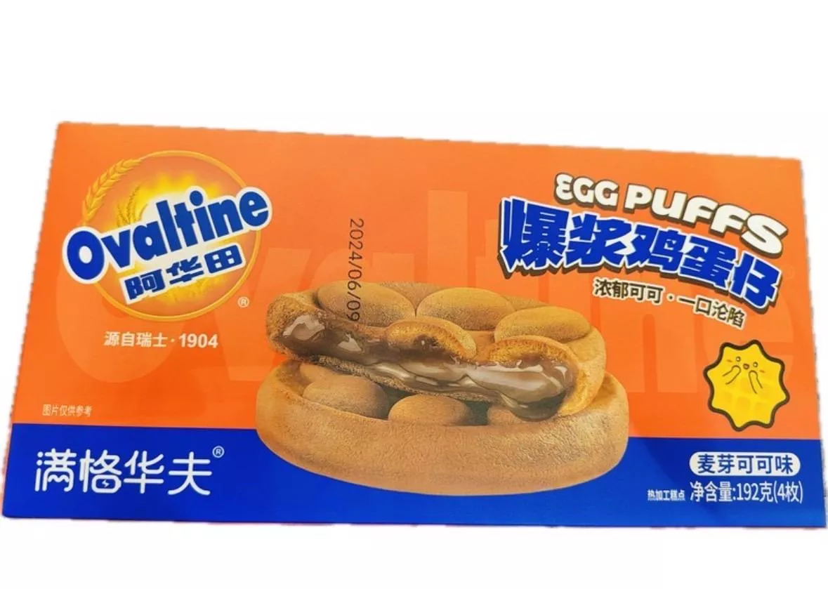 滿格華夫阿華田麥芽可可味爆漿雞蛋仔 192g