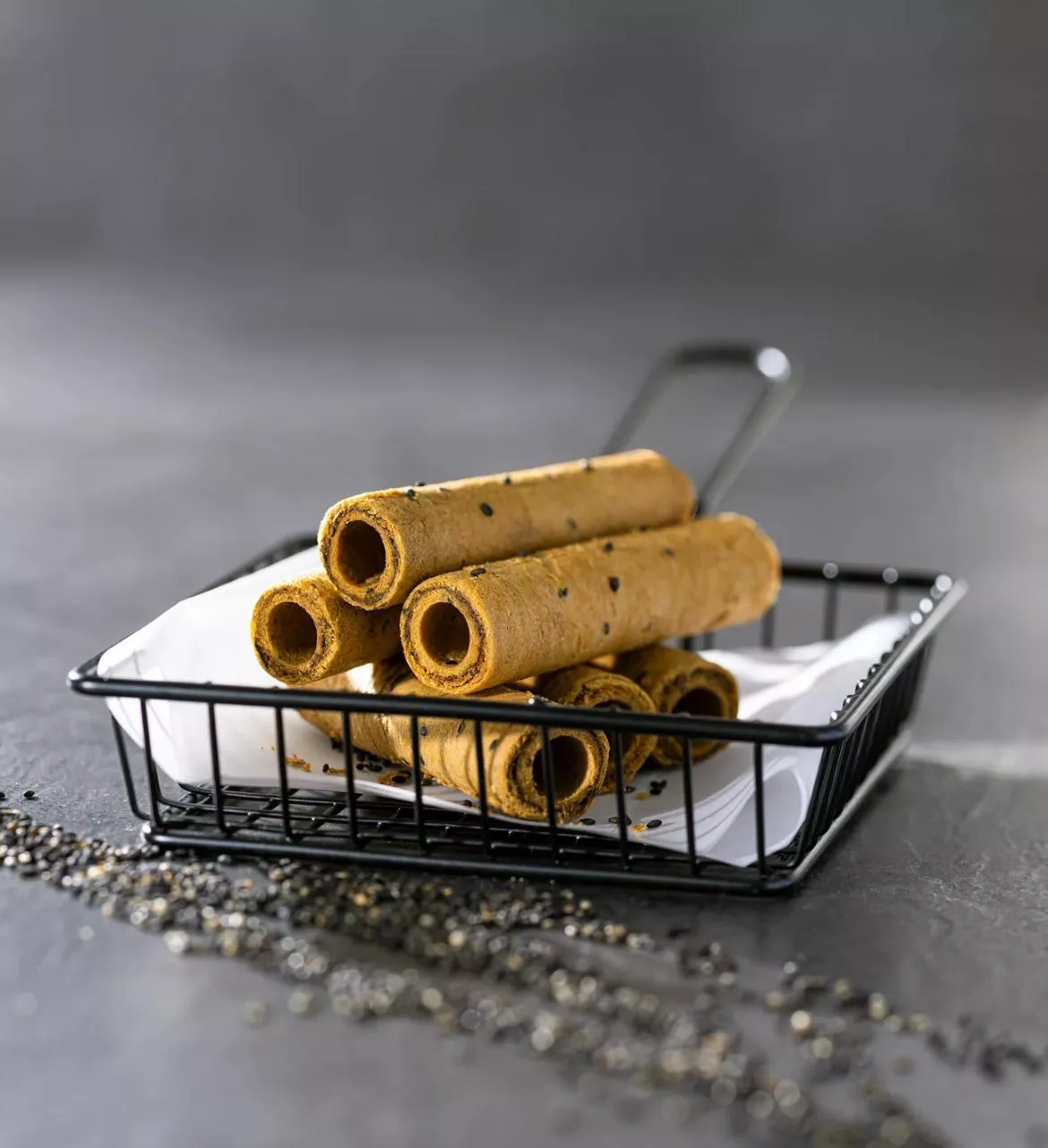 焙茶有機黑芝麻蛋卷