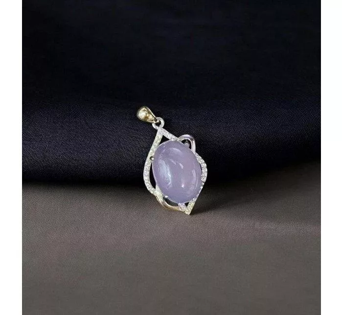 高貴之選粉紅玉髓吊墜