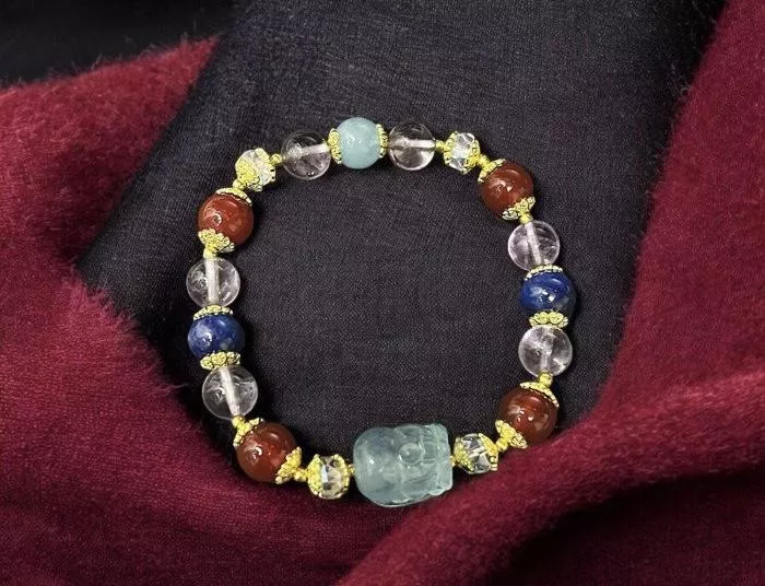 多種水晶能量&招財貔貅組合手鏈