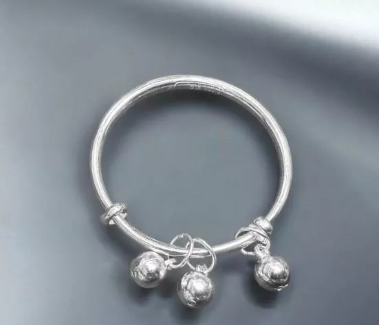 簡約圓身3球子吊飾(調節式)孩童手環