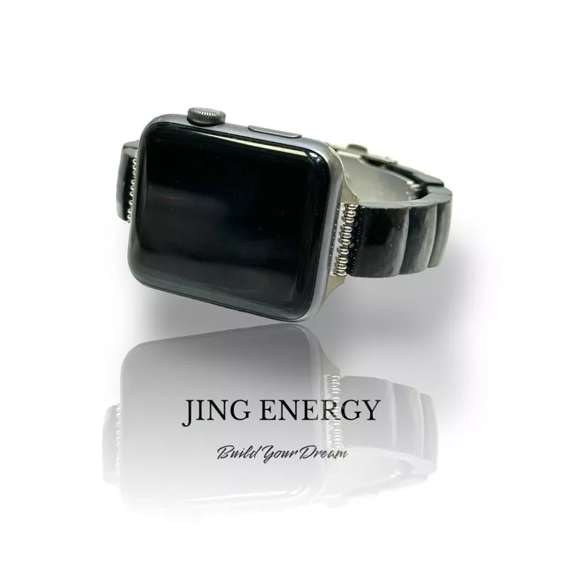 APPLE WATCH 金運石水晶錶帶｜強悍招財能量｜消除負能｜擋煞避邪｜水晶錶帶｜折疊釦錶帶