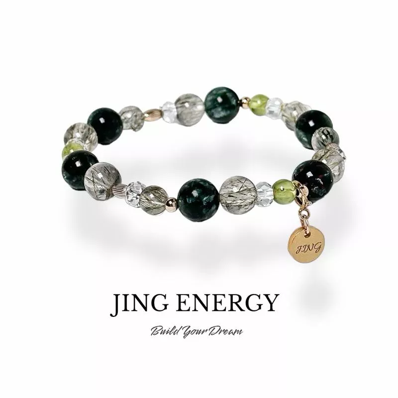 梵高夢境｜綠龍晶｜強力助攻你的財運跟事業｜高貴典雅設計｜綠髮晶｜橄欖石｜消除負能