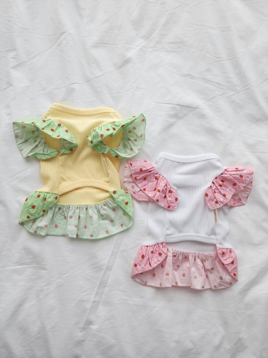 韓國小選品✿ 可愛的草莓🍓飛袖涼感衣