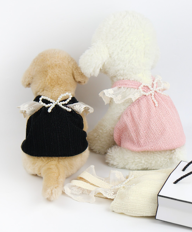 韓國小選品✿ 珍珠蝴蝶結南瓜裙