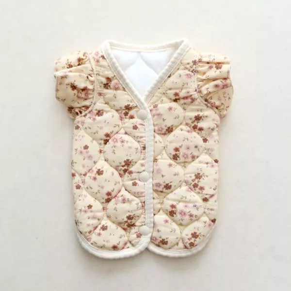 韓國小選品 飛袖碎花背心