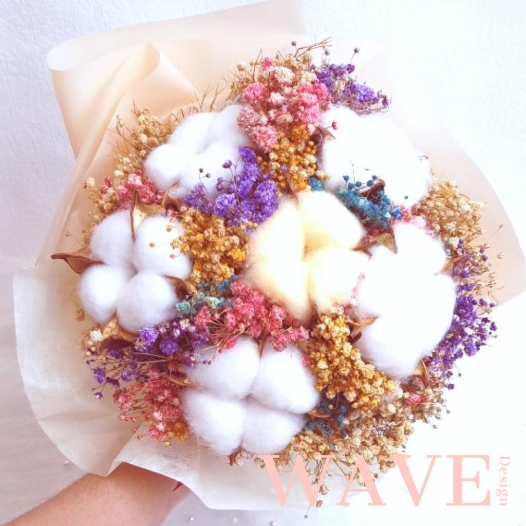 台中親送《WAVE Design》-甜甜的- 乾燥花 永生花 不凋花 花束 求婚 告白 情人節 畢業 七夕 生日 DIY