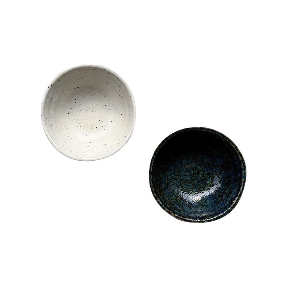 美濃燒 〔 品常生活 〕 90mm 小缽 日本製 不規則 小菜碟 瓷器 陶瓷小碟 海軍藍 米灰白 日本瓷器